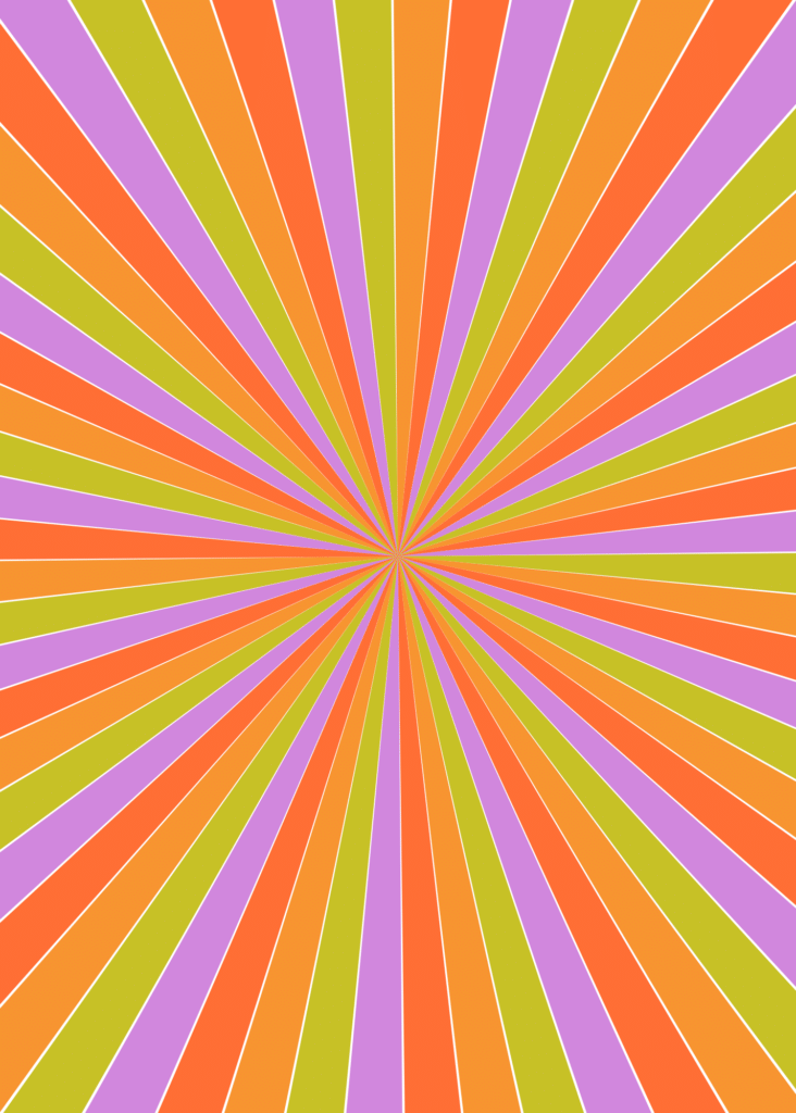 Colorful burst of stripes