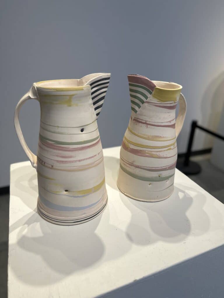 Study Hall Exhibition Ceramic Bisque pitchers at Craft Alliance